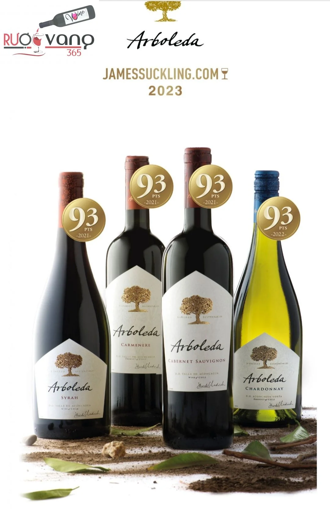 Rượu vang Chile Arboleda Shiraz