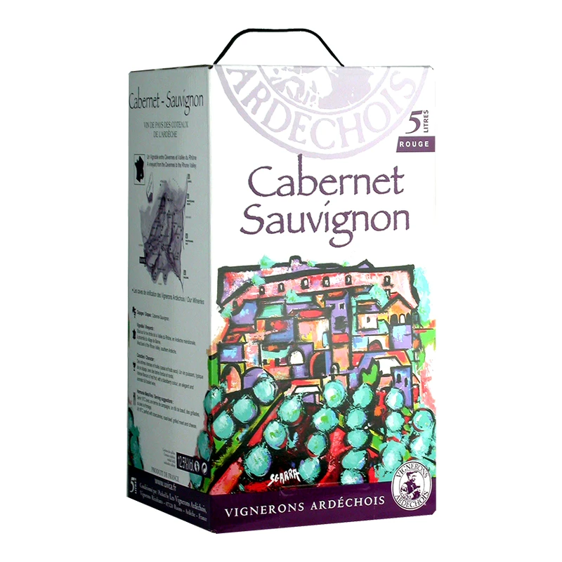 BIB IGP Vignerons Ardechois 5L Cabernet Sauvignon