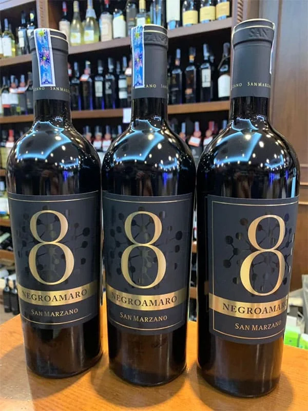 Rượu vang Ý 8 Negroamaro 2019
