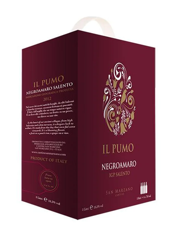 Rượu Vang Bịch IL Pumo Negroamaro BIB 3L